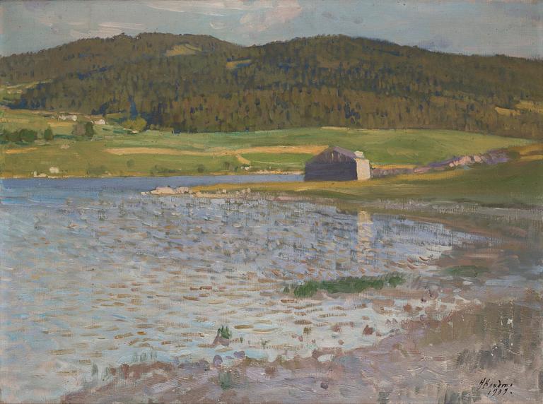 Nikolai Alexandrovich Klodt, Summer landscape with lake.