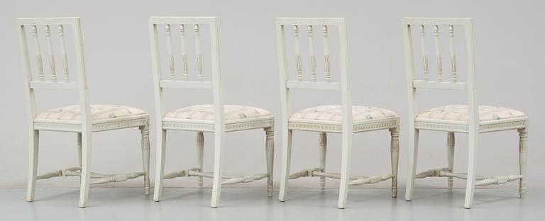 STOLAR, 4 st, gustaviansk stil, 1900-talets andra hälft.