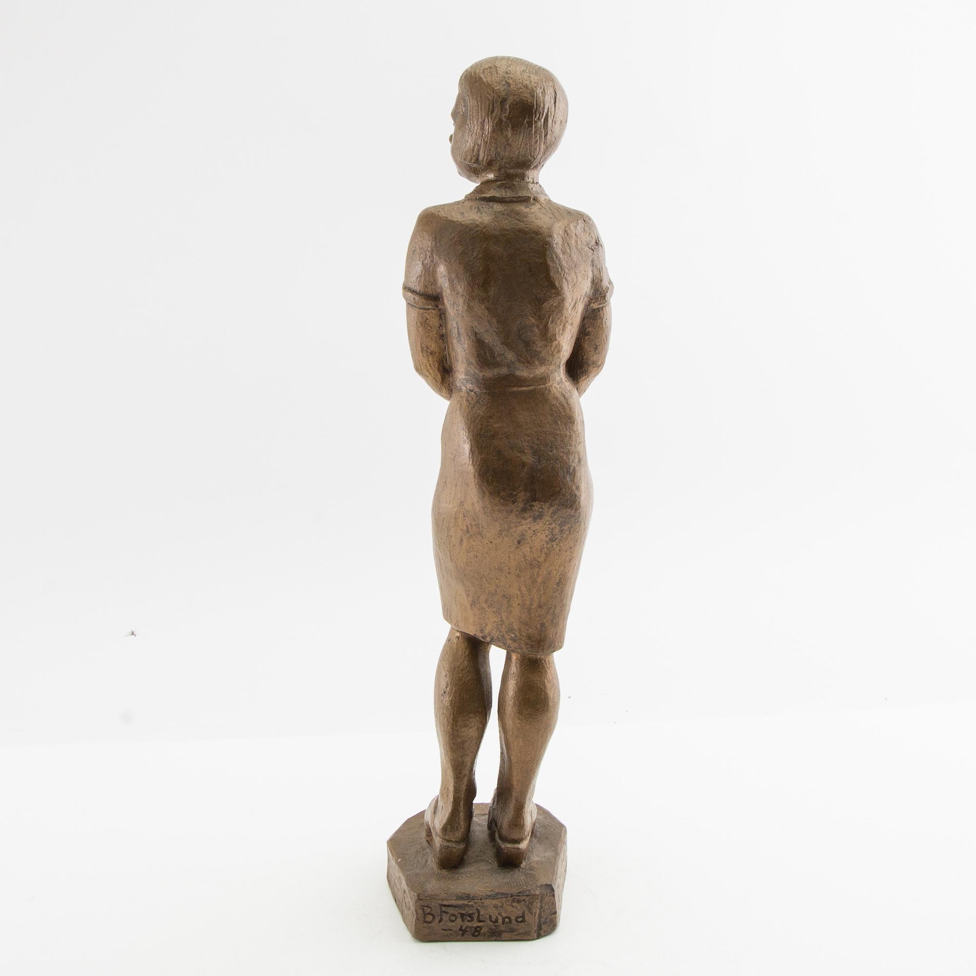 Bror Forslund, Sculpture Standing Woman.