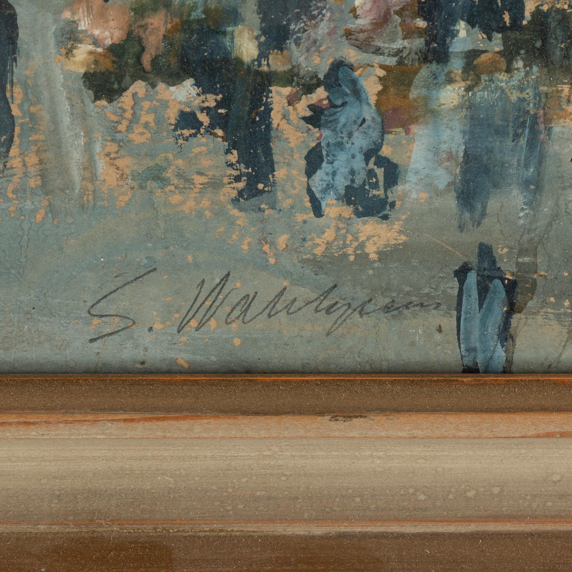 Sixten Wahlgren, gouache, signerad.