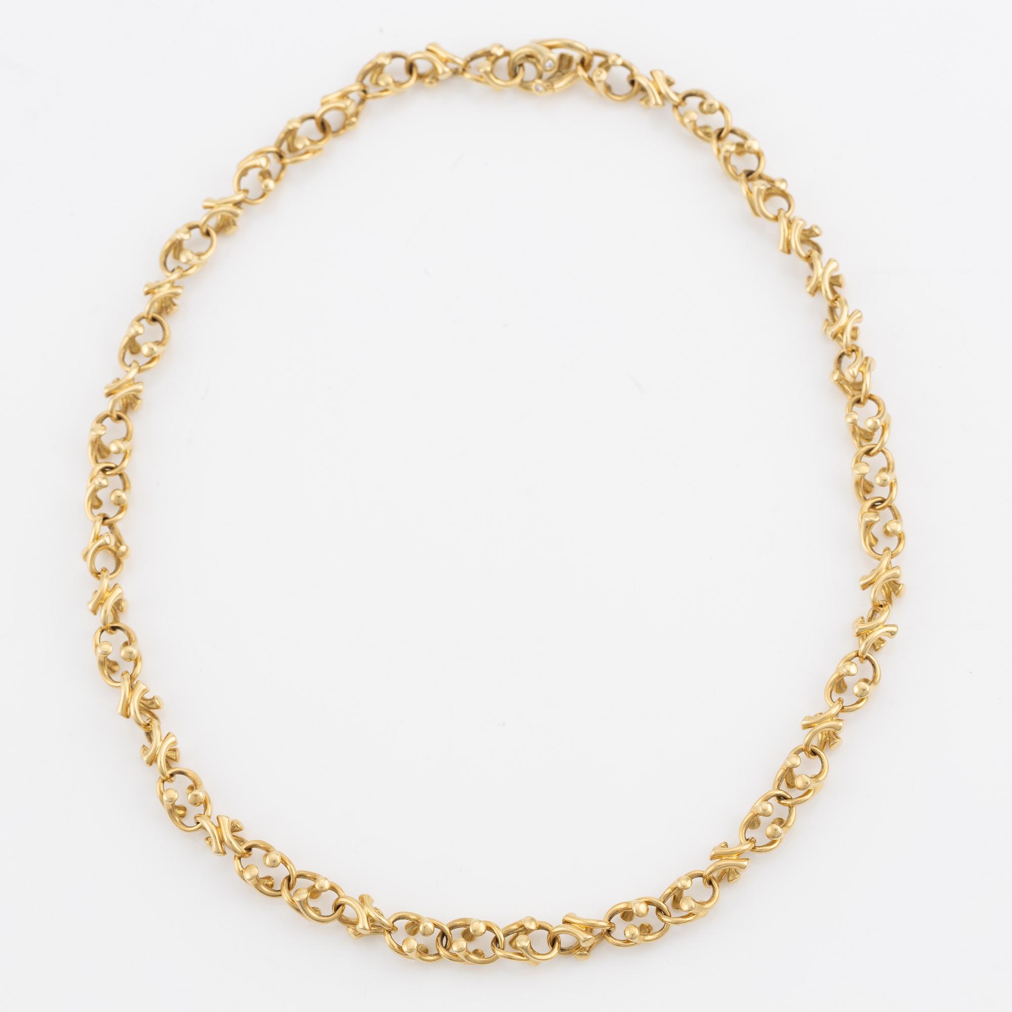 Necklace, Georg Jensen, "Magic", Regitze Overgaard, 18K gold with brilliant-cut diamonds.