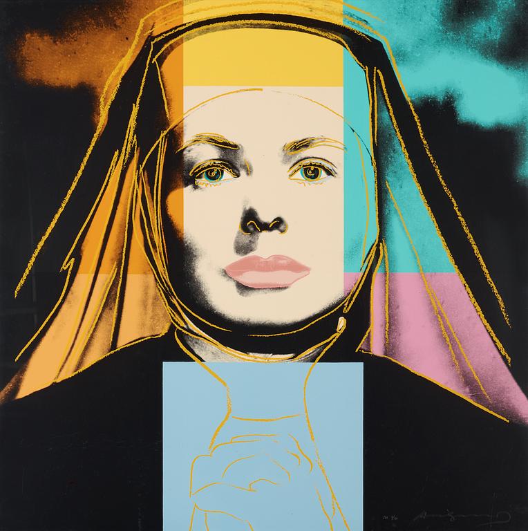 Andy Warhol, "Three portraits of Ingrid Bergman by Andy Warhol".