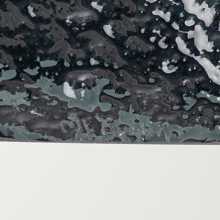 Mats Jonasson, a cup and two glass scukptures, "Safari", Målerås, Sweden.