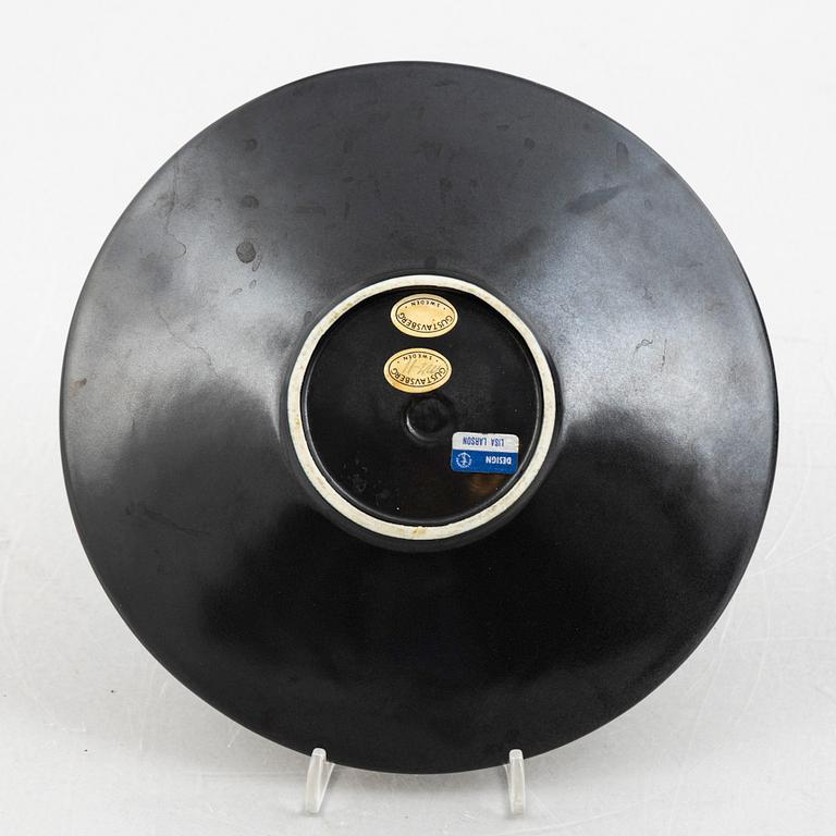 Lisa Larson, vaser, 4 st och fat, 2 st, stengods, ur serien "Varieté", Gustavsberg.