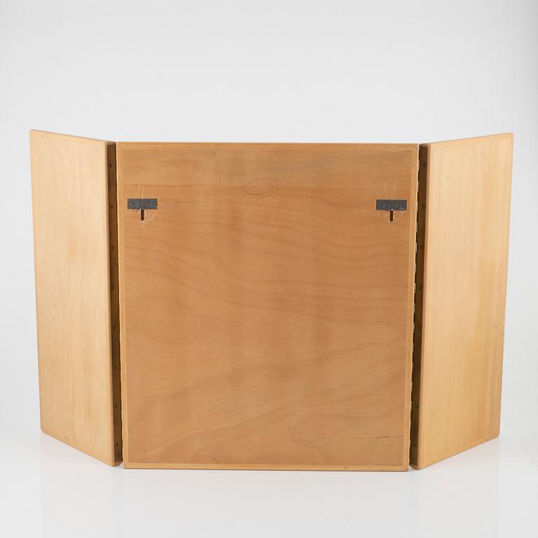 Axel Larsson, tillskriven, spegel, tredelad, björk, 1900-tal.