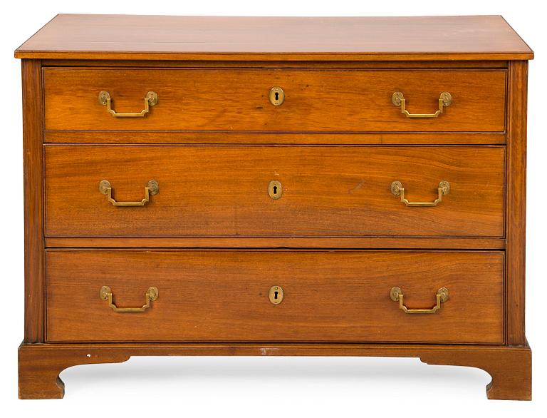 A GUSTAVIAN WRITTING CHEST OF DRAWERS BY JOHAN CHRISTIAN LINNING.