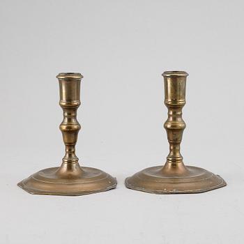 Ljusstakar, ett par, barock, 1700-tal.