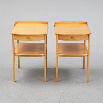 A pair of 'Birgitta' birch bedside tables.