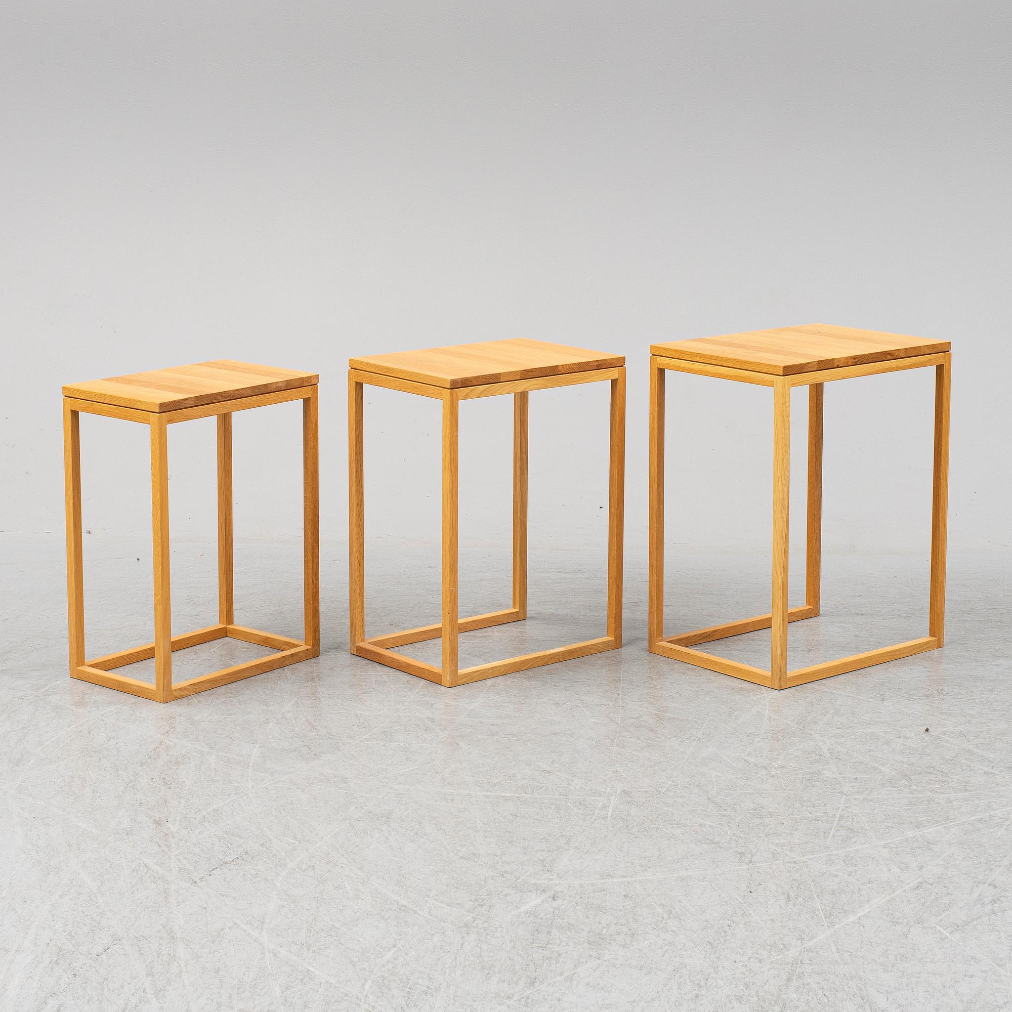 A 'Trio' nesting table by Ulla Christiansson, K Anderson & Söner.