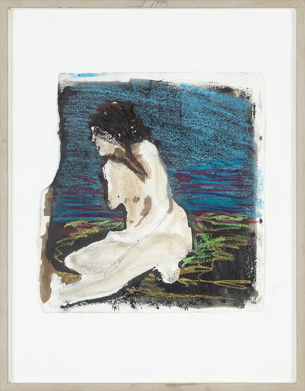 Hans Wigert, blandteknik på papper, signerad.
