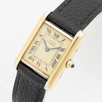 must de Cartier, Tank, wristwatch, 20,5 x 20 (28) mm.