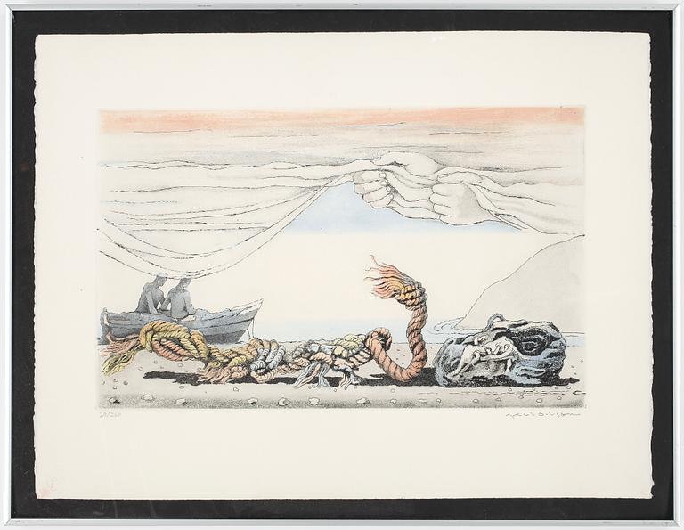 AXEL OLSON, färgetsning, signerad, numrerad 20/260.