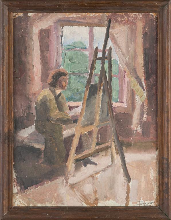 Marcus Collin, Konstnär vid staffliet.