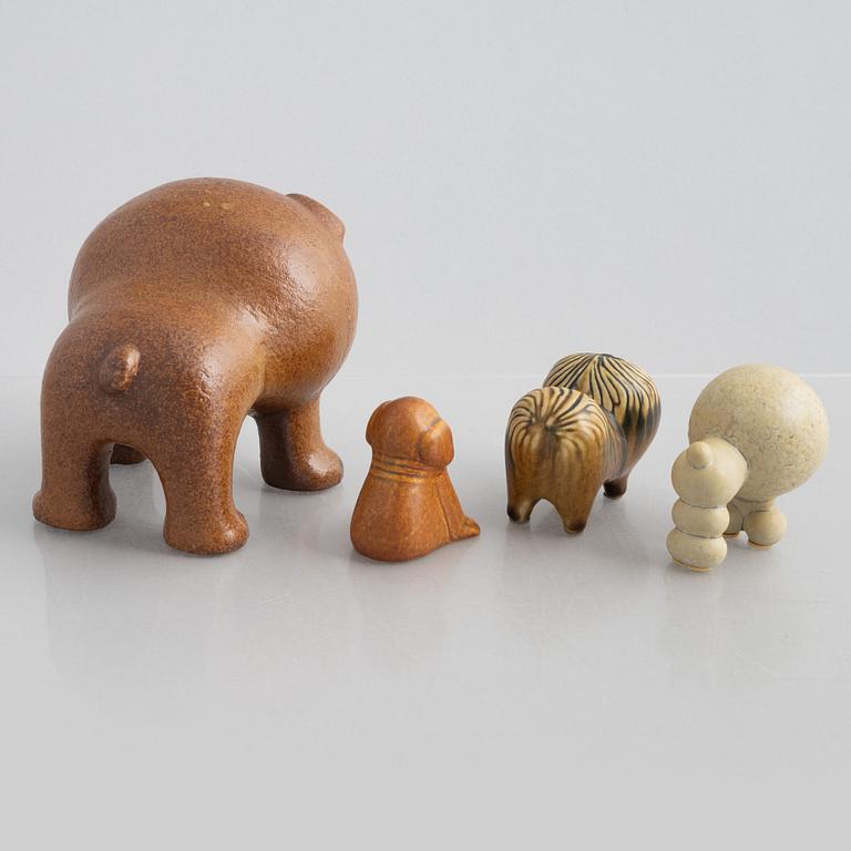 Lisa Larson, figuriner, 11 st, stengods, ur serien "Kennel", Gustavsberg.