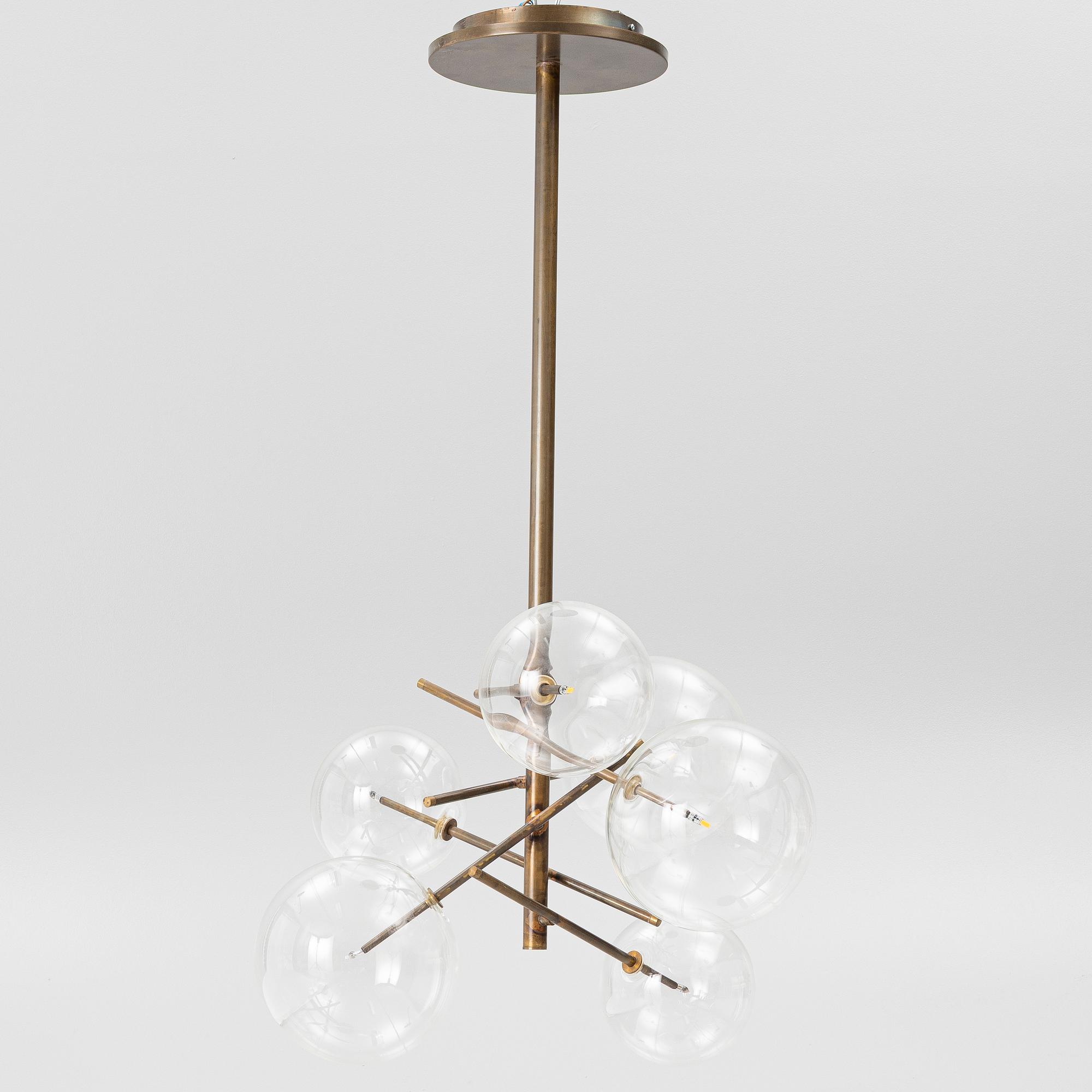 Massimo Castagna, a  "Bolle 6" ceiling lamp, Gallotti & Radice, Italy, after 2014.