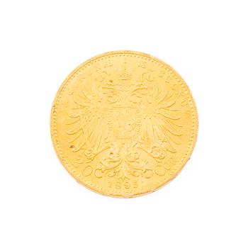 Guldmynt, Österrike-Ungern, 20 Corona, 1895.