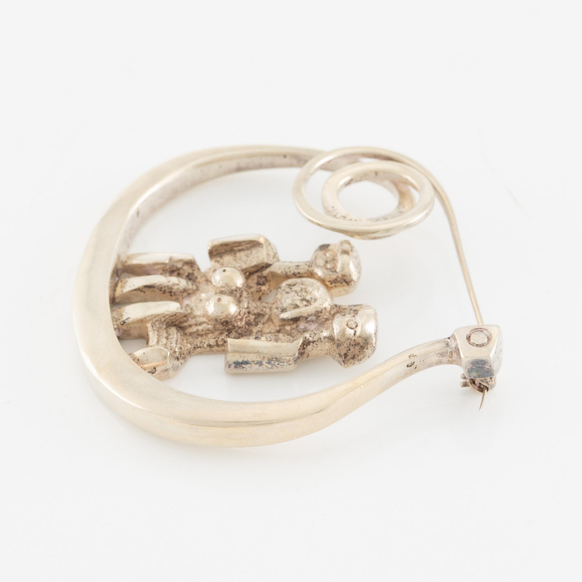 Eric Robbert, brosch, silver.
