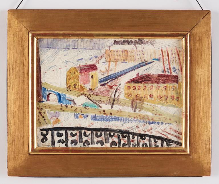 Isaac Grünewald, View of Kornhamnstorg and from the balcony on Katarinavägen.