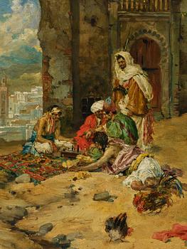 José de Cala y Moya, A company playing with a view towards Tanger in the background.