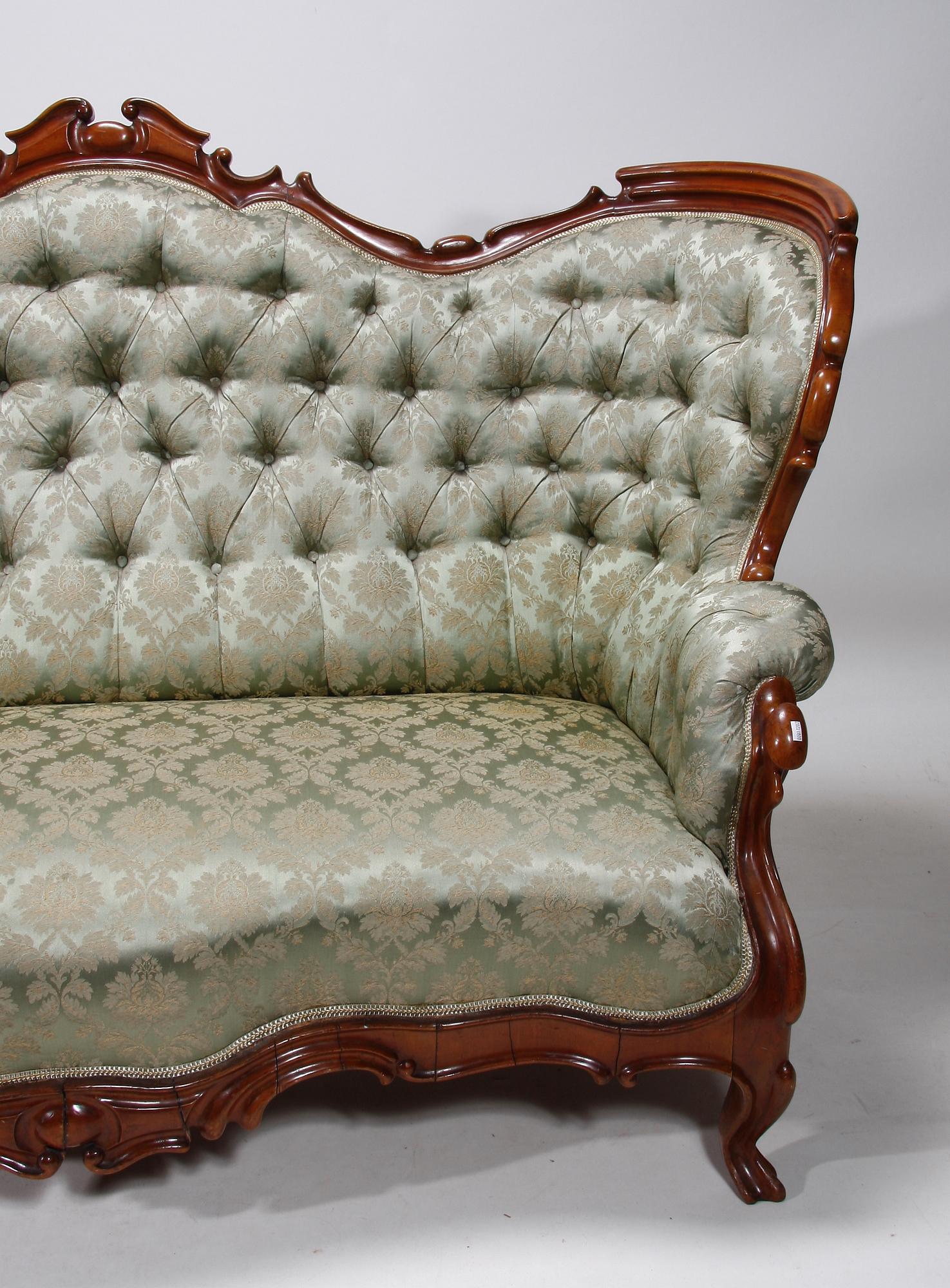 SOFFA SAMT STOLAR, 5 st, nyrokoko, 1800-talets andra hälft.