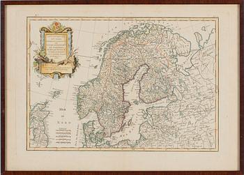 KOPPARSTICK, karta, kolorerad, S Janvier 1762.
