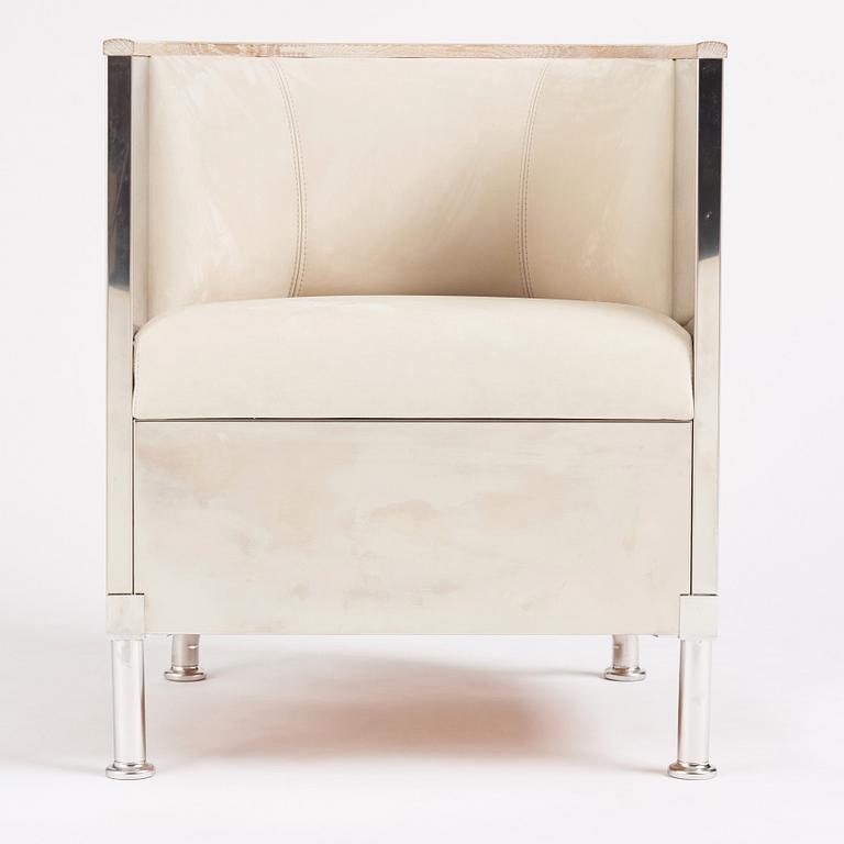 Mats Theselius, an 'Inox' armchair, ed. 160/199, for Källemo, Sweden, post 2015.