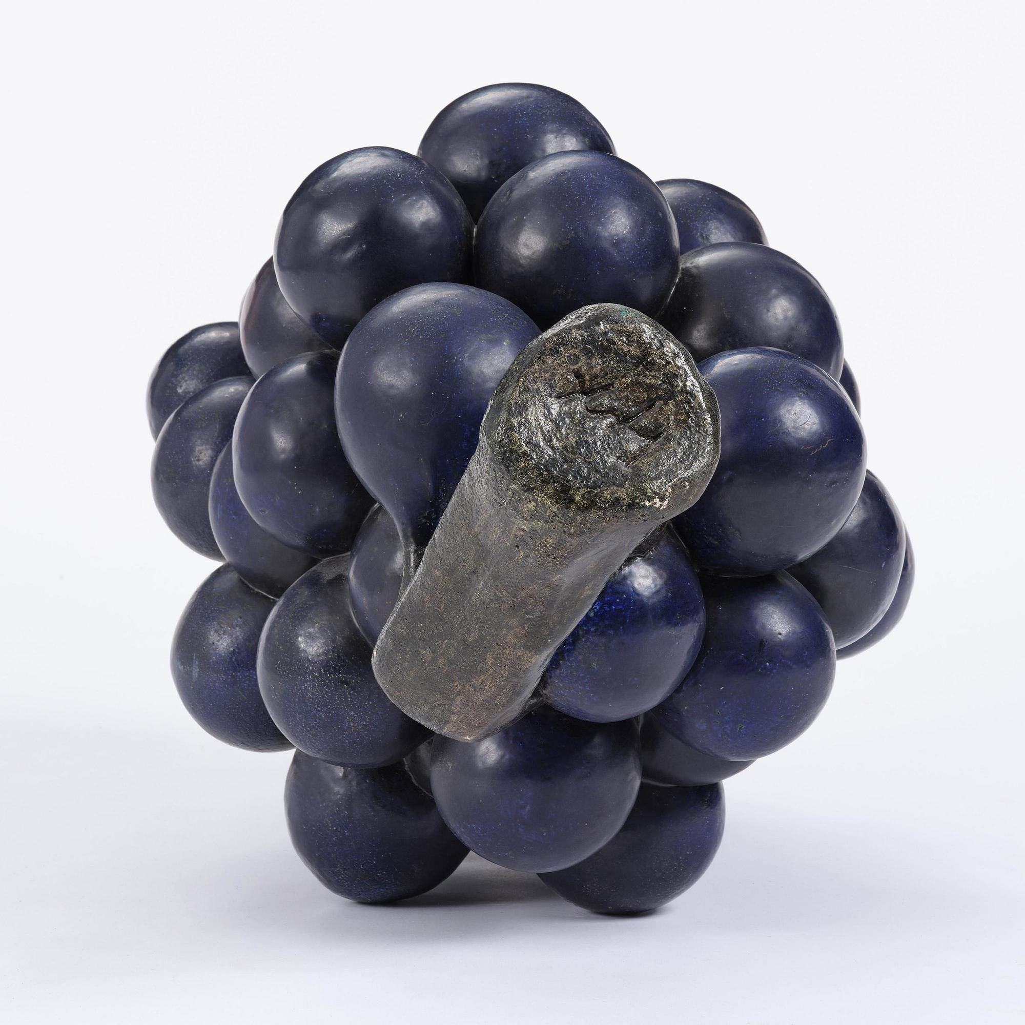 Hans Hedberg, a large faience sculpture of a bunch of grapes, Biot, France.