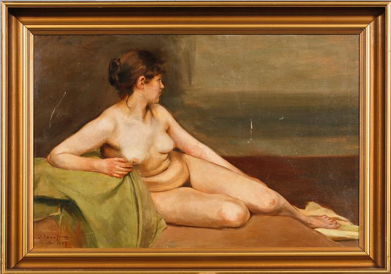 OLA LARSSON, olja på duk, signerad och daterad 1897.