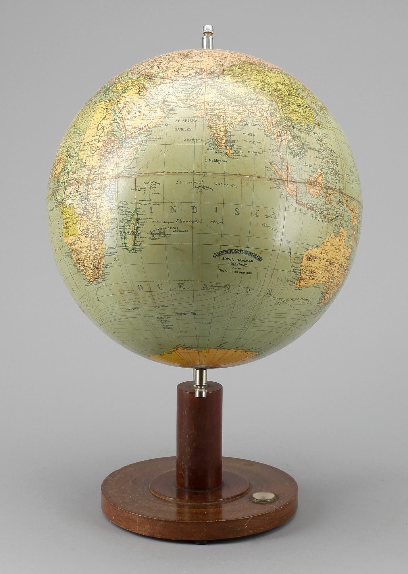 JORDGLOB, Edwin Hammar Stockholm, 1930/40-tal.