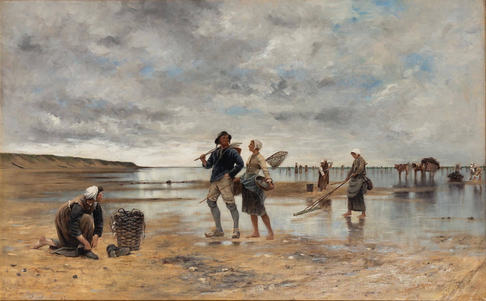 August Hagborg, oljemålning, signerad Paris -82.