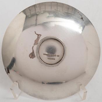 Atelier Borgila, skål/fat, sterling silver, Stockholm 1945.