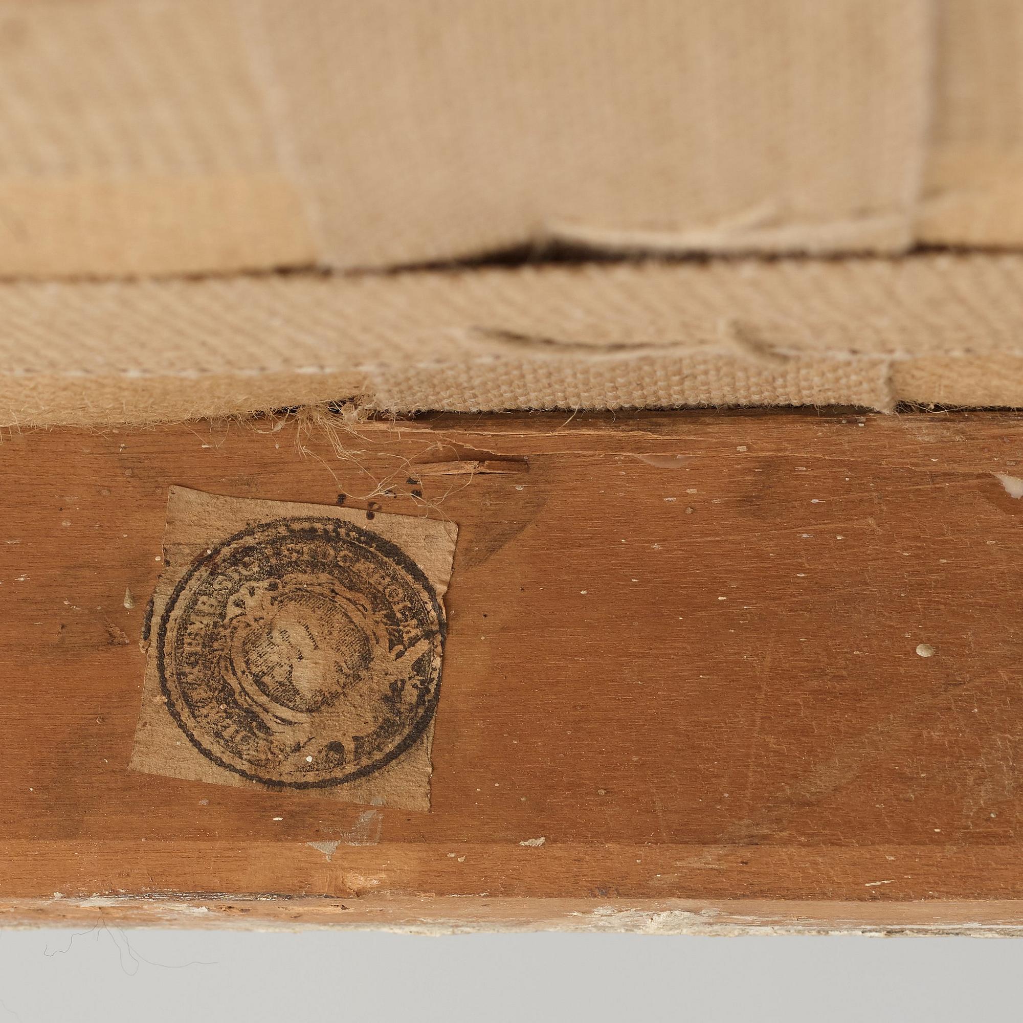 A pair of Gustavian late 18th century armchairs by Johan Erik Höglander (master in Stockholm 1777).