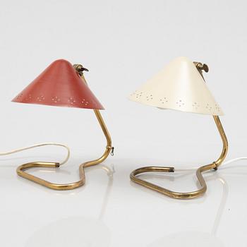 Erik Wärnå, a pair of table lamps, Sweden, 1950's.