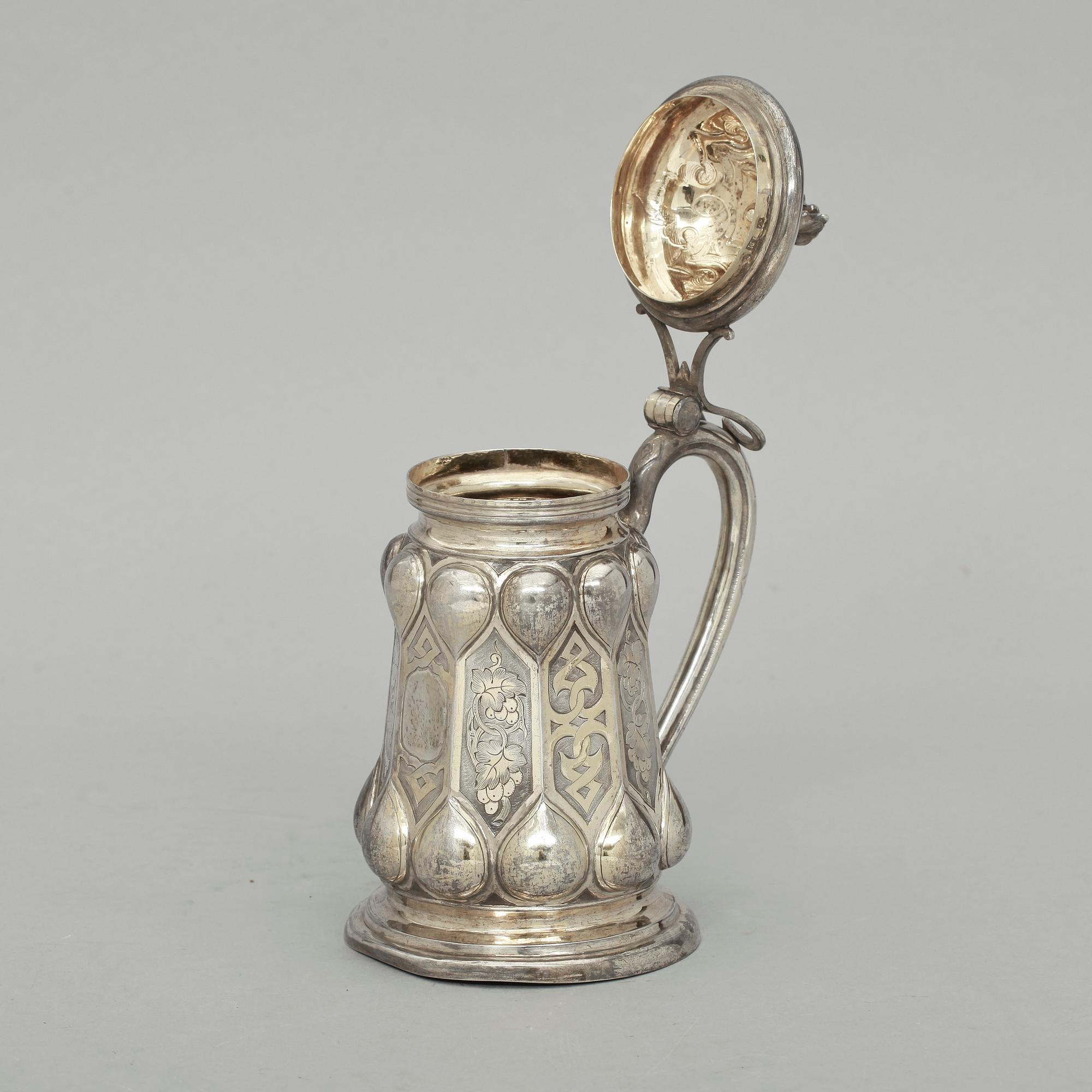 DRYCKESSTOP, silver, St Petersburg 1859. 460gr.