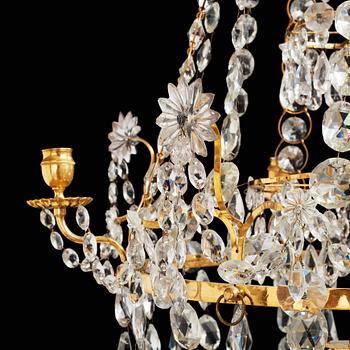 A Swedish Gustavian 1790's four-light chandelier.