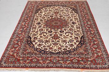 A carpet, semi-antique Esfahan, ca 336 x 212 cm.