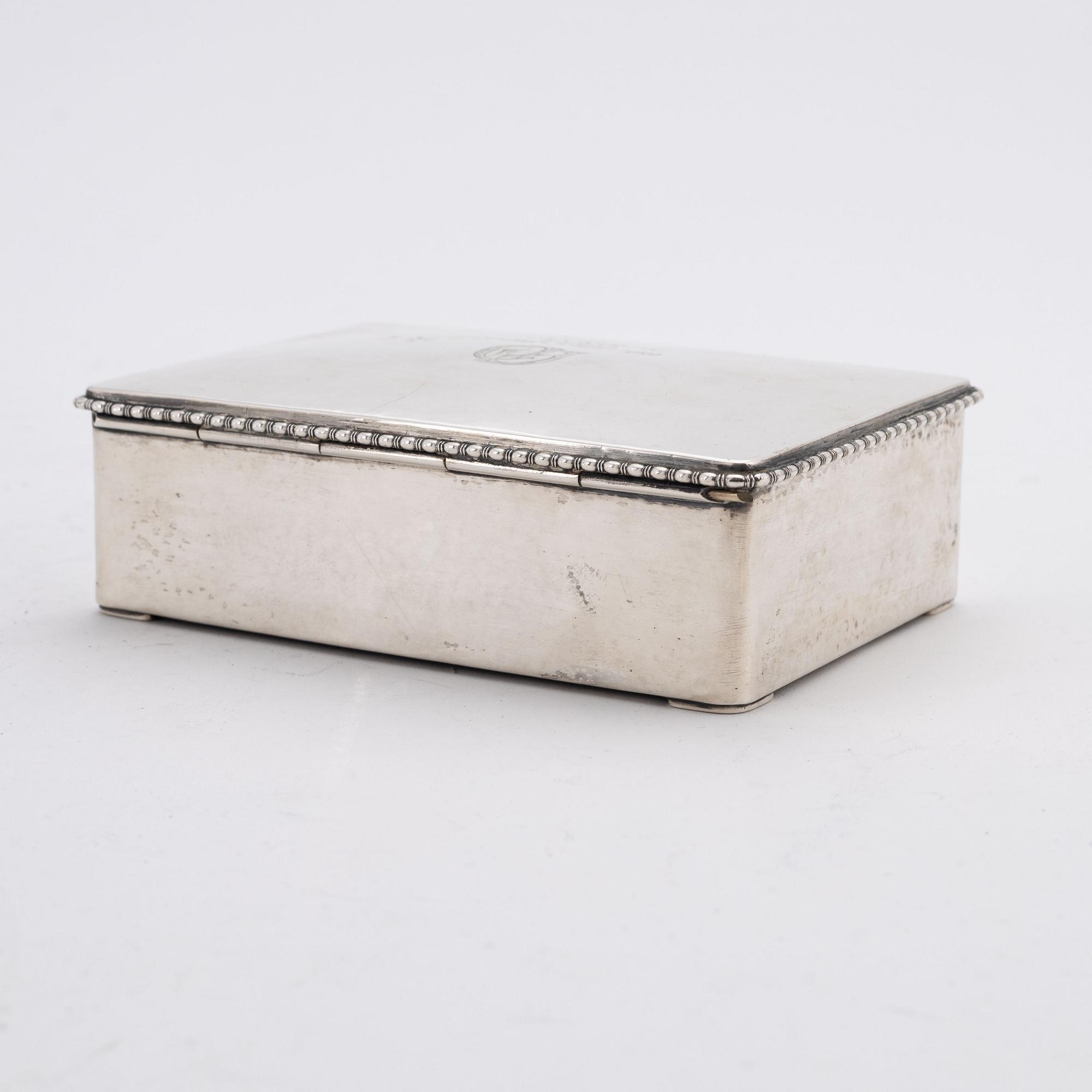 A silver cigarr box, Denmark, 1926.