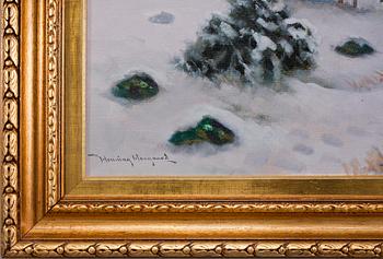 HENNING HOUGAARD, olja på duk. Sign.