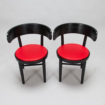 Werner West, a pair of 1930's, W1 'Hugging chairs' manufactured at Wilh. Schaumans Fanerfabrik Ab, Jyväskylä.