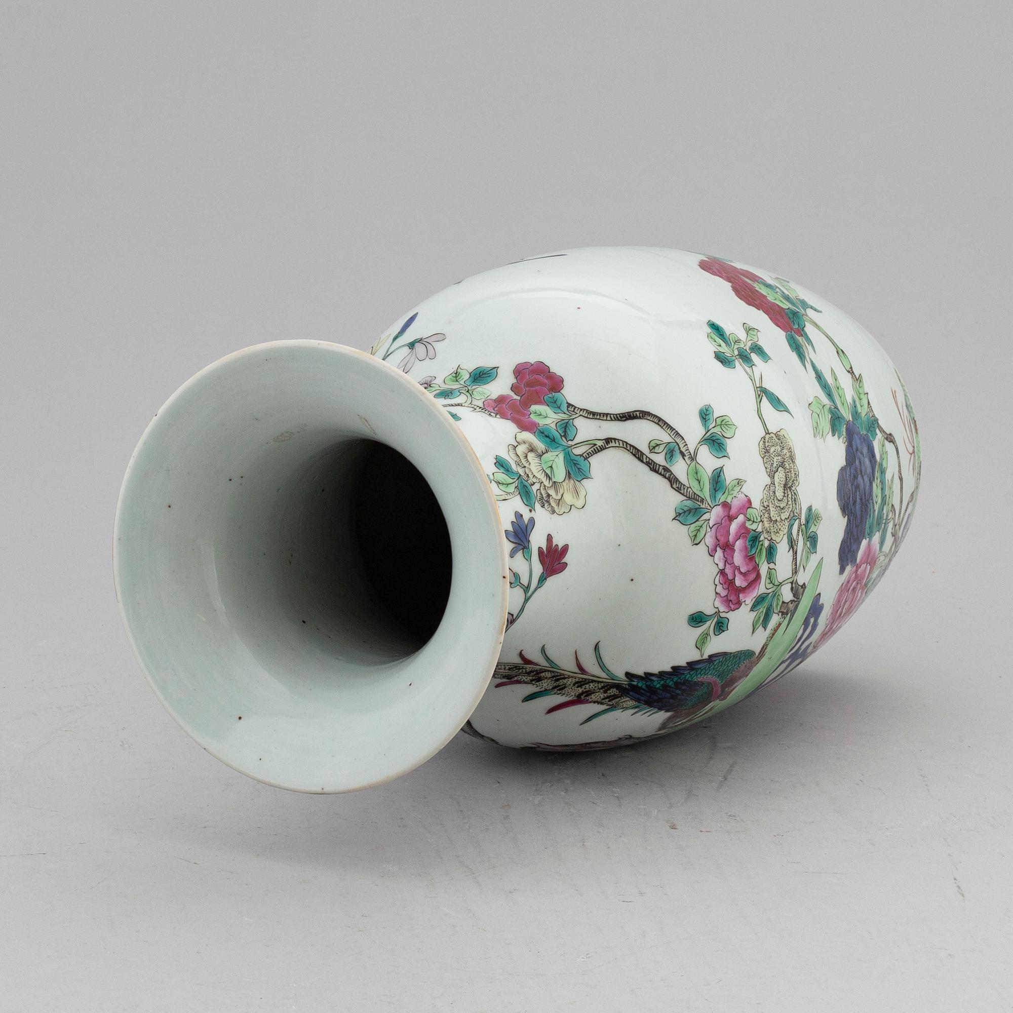A Chinese famille rose floor vase, 20th century.