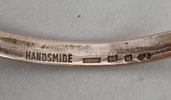 ARMBAND 3 st, silver, bla Gussi, 1950-tal. Total vikt ca 69 gram.