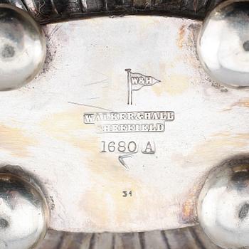 TESERVIS, 3 delar, pläter, Walker & Hall, Sheffield, 1800-talets andra hälft.