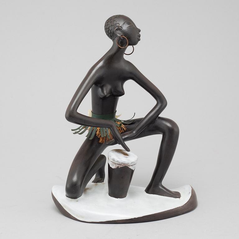 A stoneware figurine from Anzengruber in Austria, around the mid 20th century.