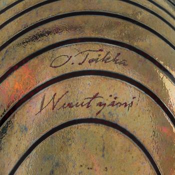 Oiva Toikka, glasfågel, signerad O. Toikka, Nuutajärvi.