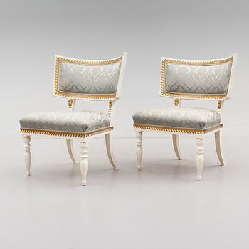 STOLAR, 1 par, gustaviansk stil, 1900-talets mitt.