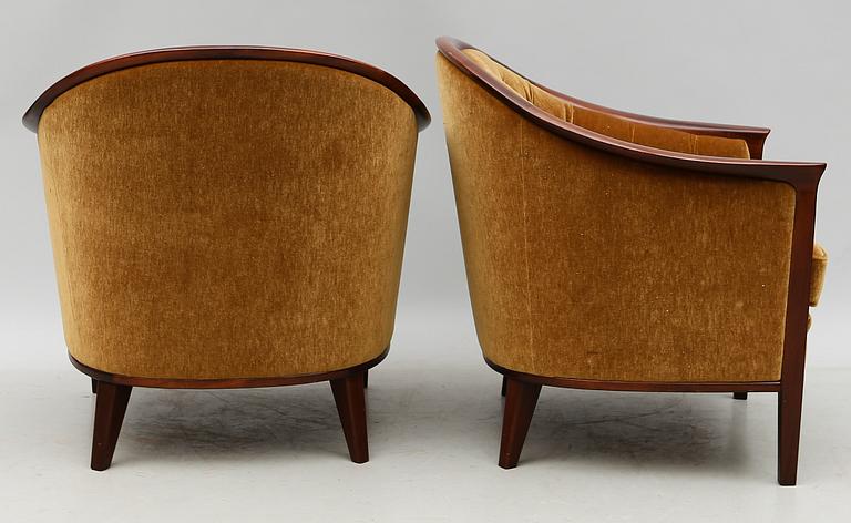 FÅTÖLJER, 1 par, Bröderna Andersson, Ekenässjön, 1900-talets andra hälft.