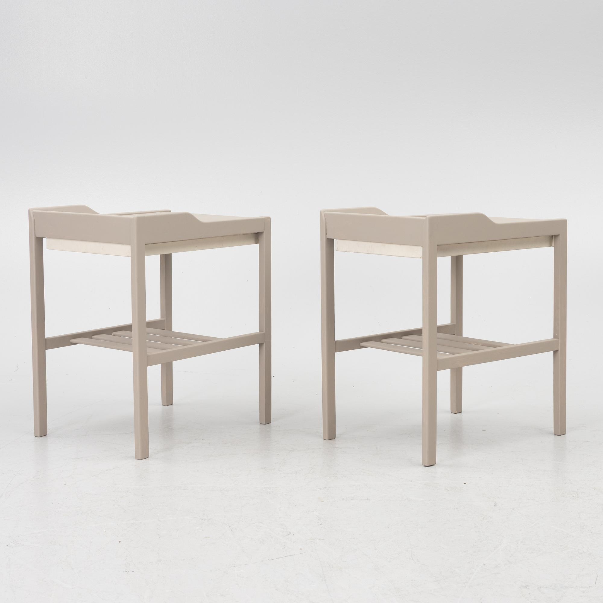 Bertil Fridhagen, sängbord, ett par, Bodafors, 1960-tal.