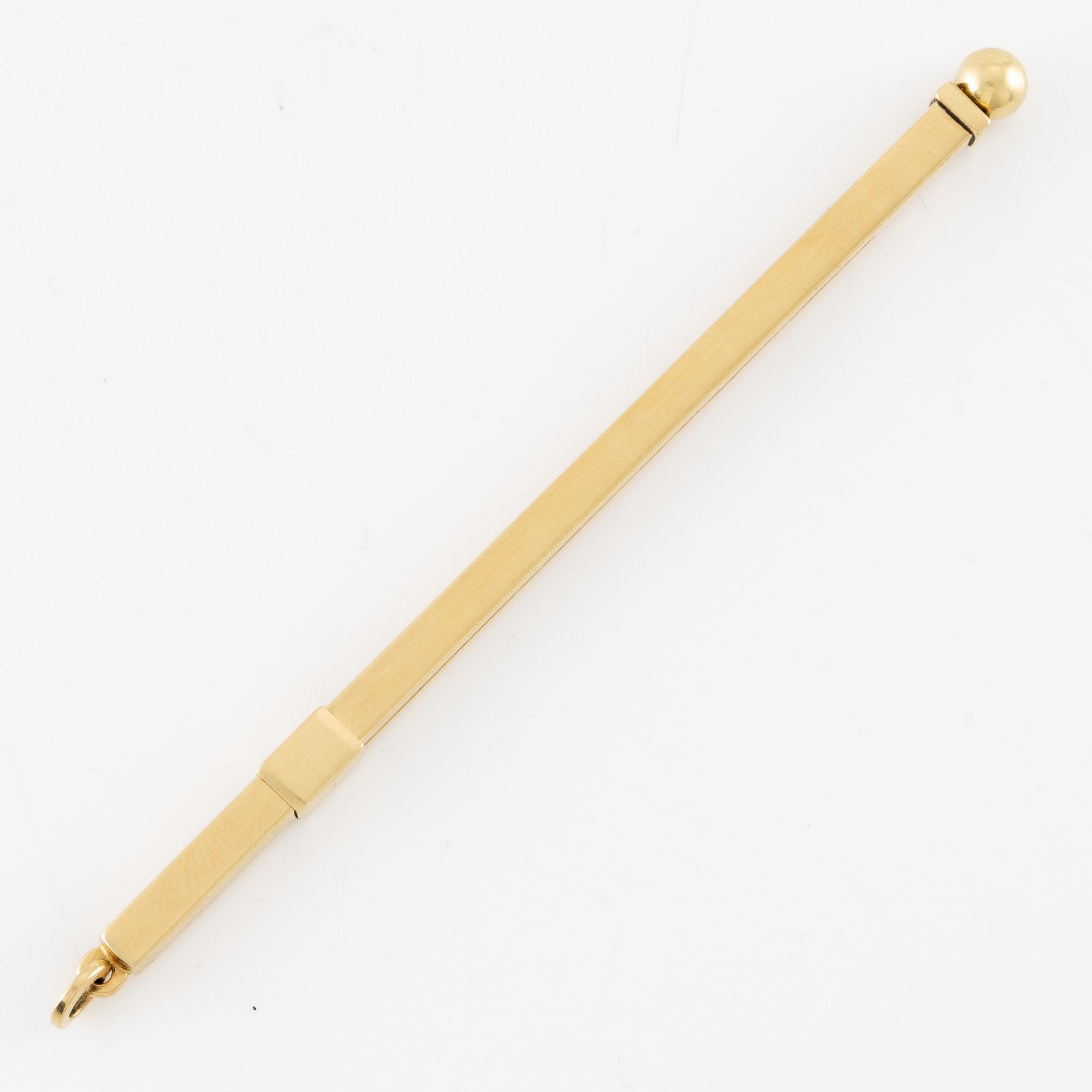 Champagne whisk, 18K gold.