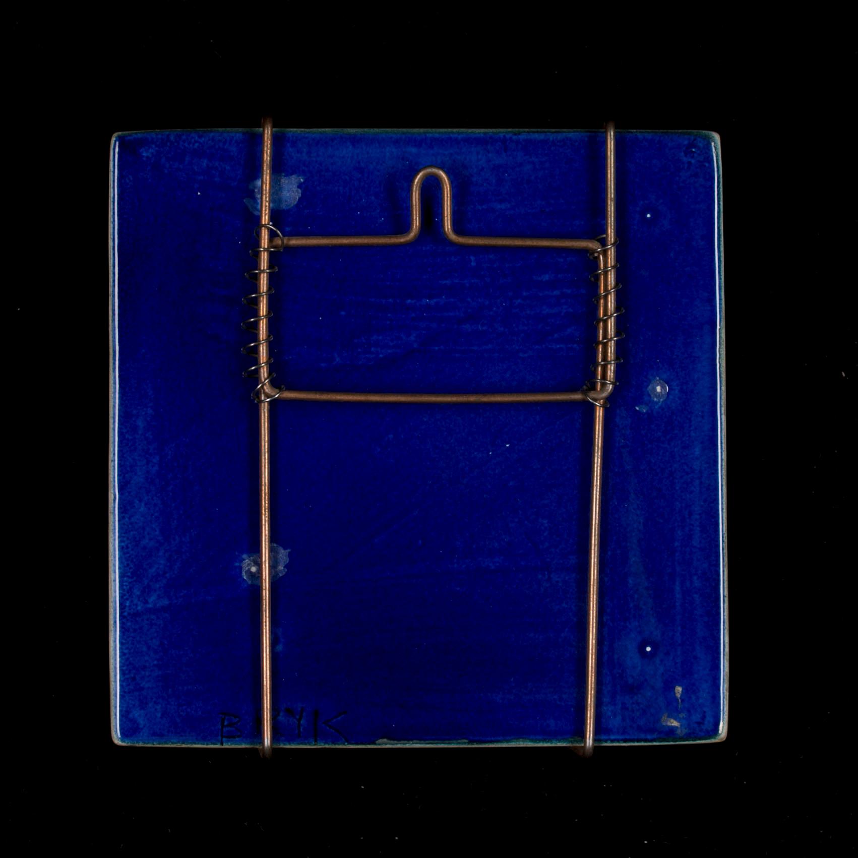 RUT BRYK, CERAMIC RELIEF, BOX. Butterfly. Signed Bryk. Late 1950s.