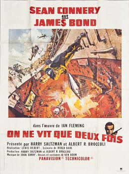 FILMAFFISCH, You Only Live Twice, On Ne Vit Que Deux Fois .1967, Eon/United Artists, French.